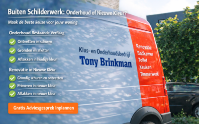 Buiten schilderwerk: onderhoud of een nieuwe kleur voor bestaand schilderwerk