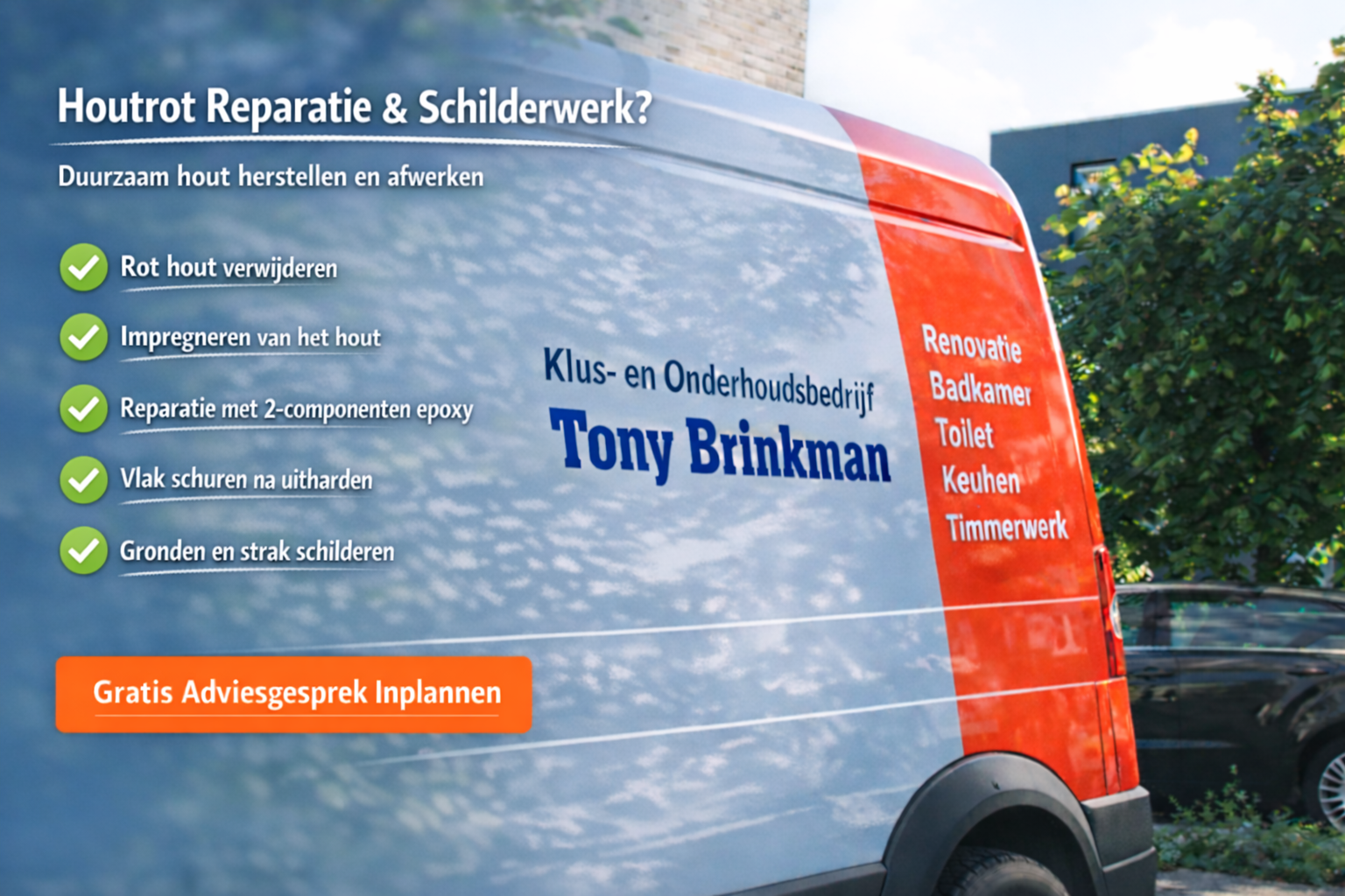Houtrot reparatie en schilderwerk duurzaam herstellen en strak afwerken